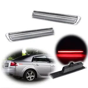 2pcs JDM Type-S Look Clear Lens Red LED Rear Side Marker lamps Lights For 2004 2005 2006 2007 2008 Acura TL,Replace OEM AC2861100, AC2860100