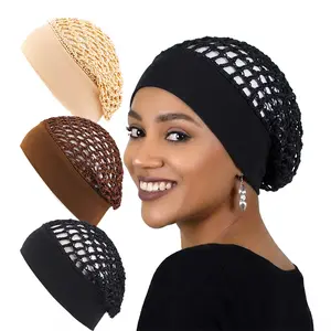 3pcs/set Elastic Wide-Brimmed Hairnet Sleeping Cap Hair Care Set Headgear Base Cap Beauty Care Cap summerwins