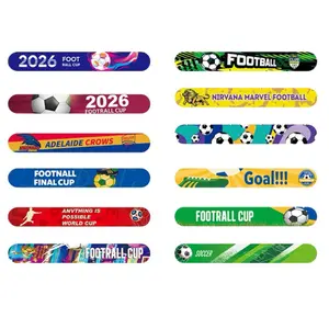 12 PCS Soccer Party Favors -12 Slap Bracelets - Fun Party Favors for Boys & Girls, Birthday Goodie Bag Fillers, Baby Shower Gifts, Classroom Rewards
