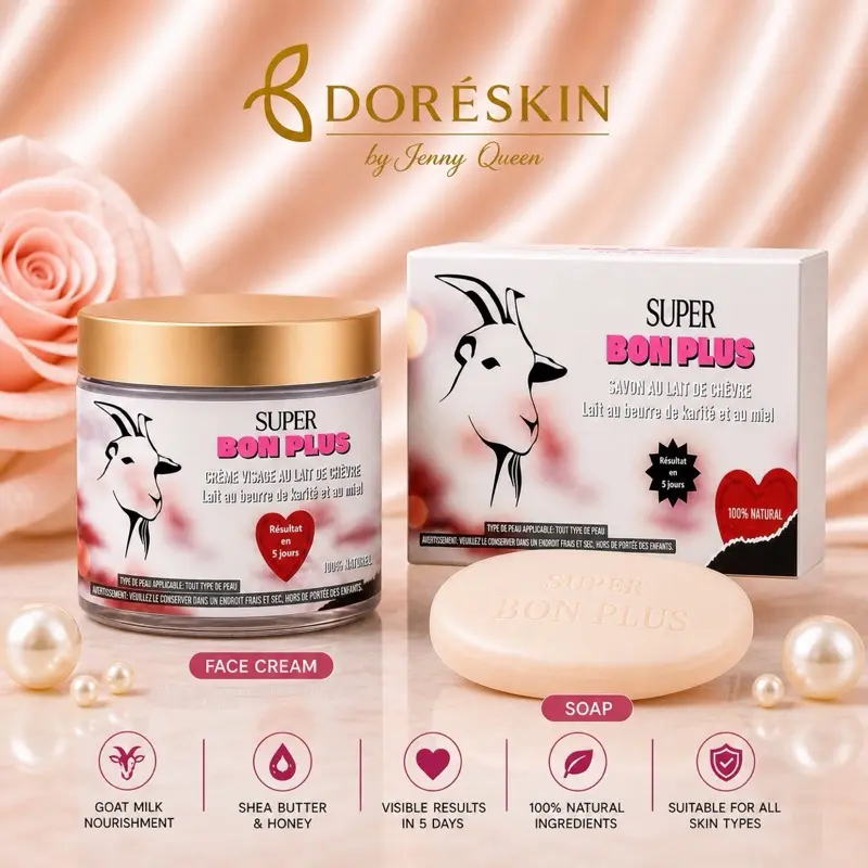 Superbonplus Brightening Goat milk Face cream with Soap goat milk set (2)