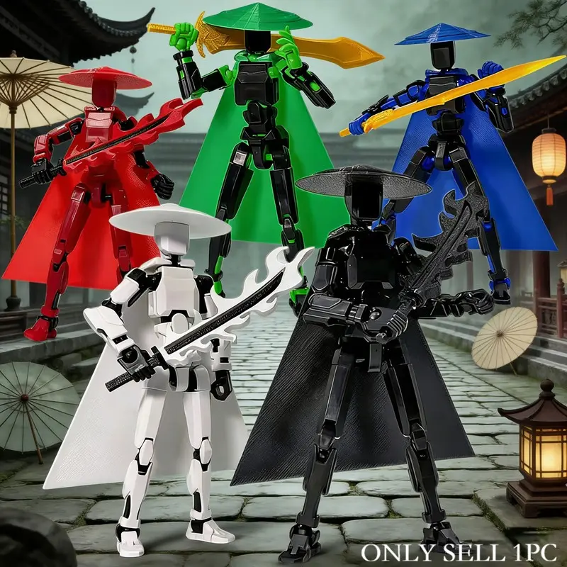 T13 Multi-Jointed Action Figure Model, Anime Figures, Art Collectible, Desktop Decoration, Various Colors, High-Quality DIY Transformable Toy, Articulating Figures, Articulated Figures, Articulated Figurines