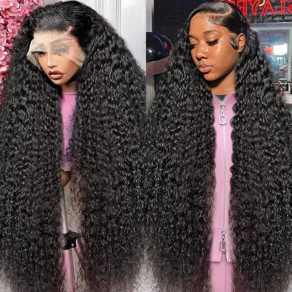 13X6 Deep Wave Wigs Human Hair Straight Hair HD Lace Front Wigs Human Hair Natural Black Body Wave Lace Front Wigs Human Hair 180% Density
