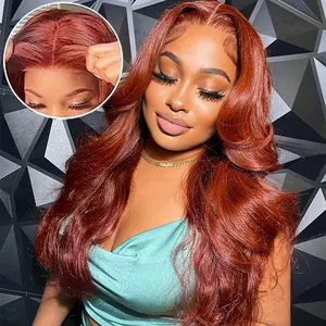 Pizazz Hair #33 Reddish Brown Color Upgrade 8*5 Pre Cut HD Lace Front Wigs Glueless Ready & Go Wig