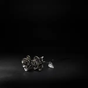 Two Metal Roses, Metal Rose Pair, Metal Rose Sculptures, Steampunk Roses, Two Welded Roses.
