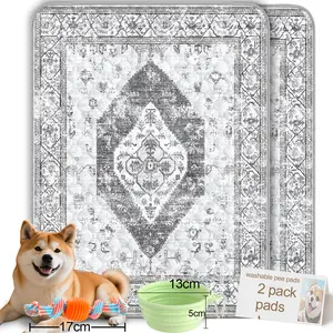 Washable Pee Pads for Dogs and Cats - Super Absorbent Reusable Puppy Training Pads - Waterproof, Leak-Proof & Non-Slip Whelping Pads for Pet Housebreaking  Potty Pads for Floor, Crate, Couch, Whelping Pads Pet Supplies 35.5*47inch 2pcs