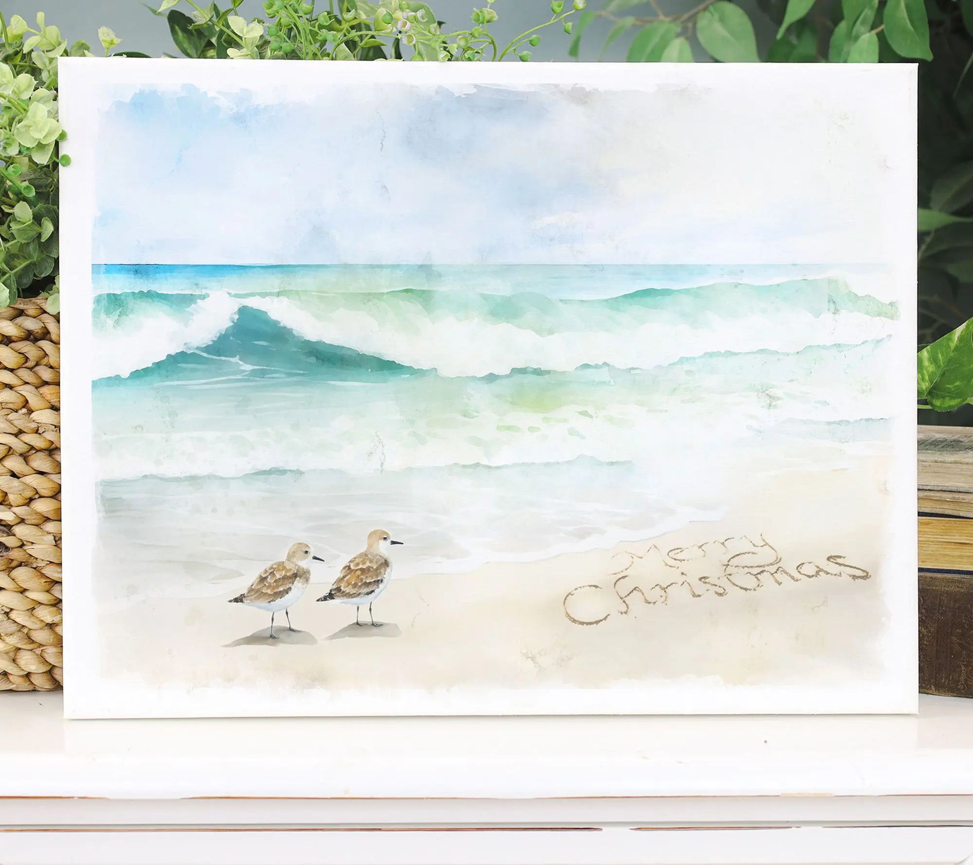 Sincere Surroundings 17" Sandpipers Wrapped Canvas