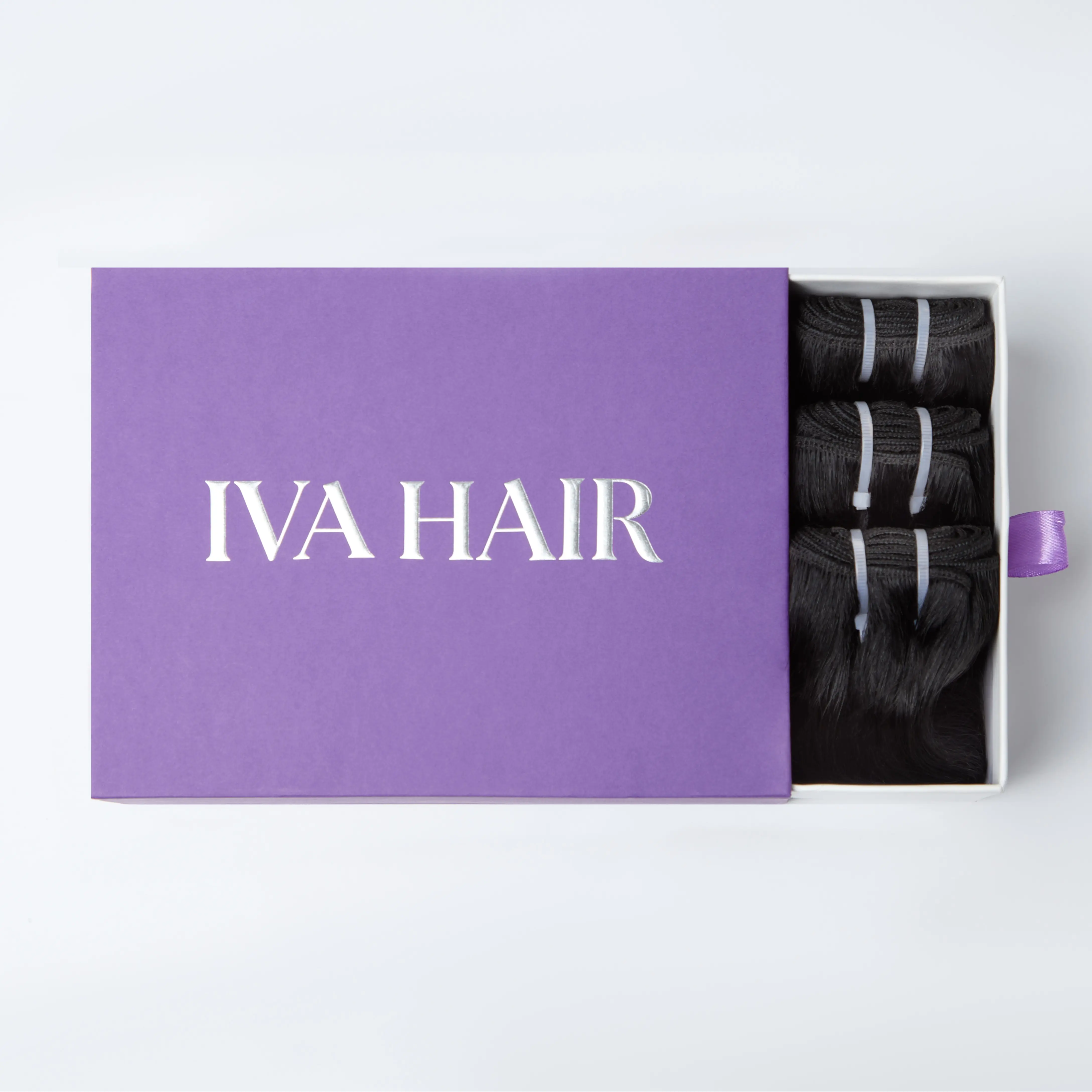 IVA Stylish Hair Extension Gift Box, Premium Packaging for Virgin Bundles and Wefts, Protective Storage Case, Box Design, Handling, Protecting, Hair Products, Virgin Hair, Packaging Box