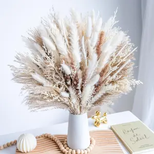 Pampas 96PCS Natural Dried Pampas Grass Boho Home Decor Bouquet for Wedding Floral Arrangements - Universal Home Decor