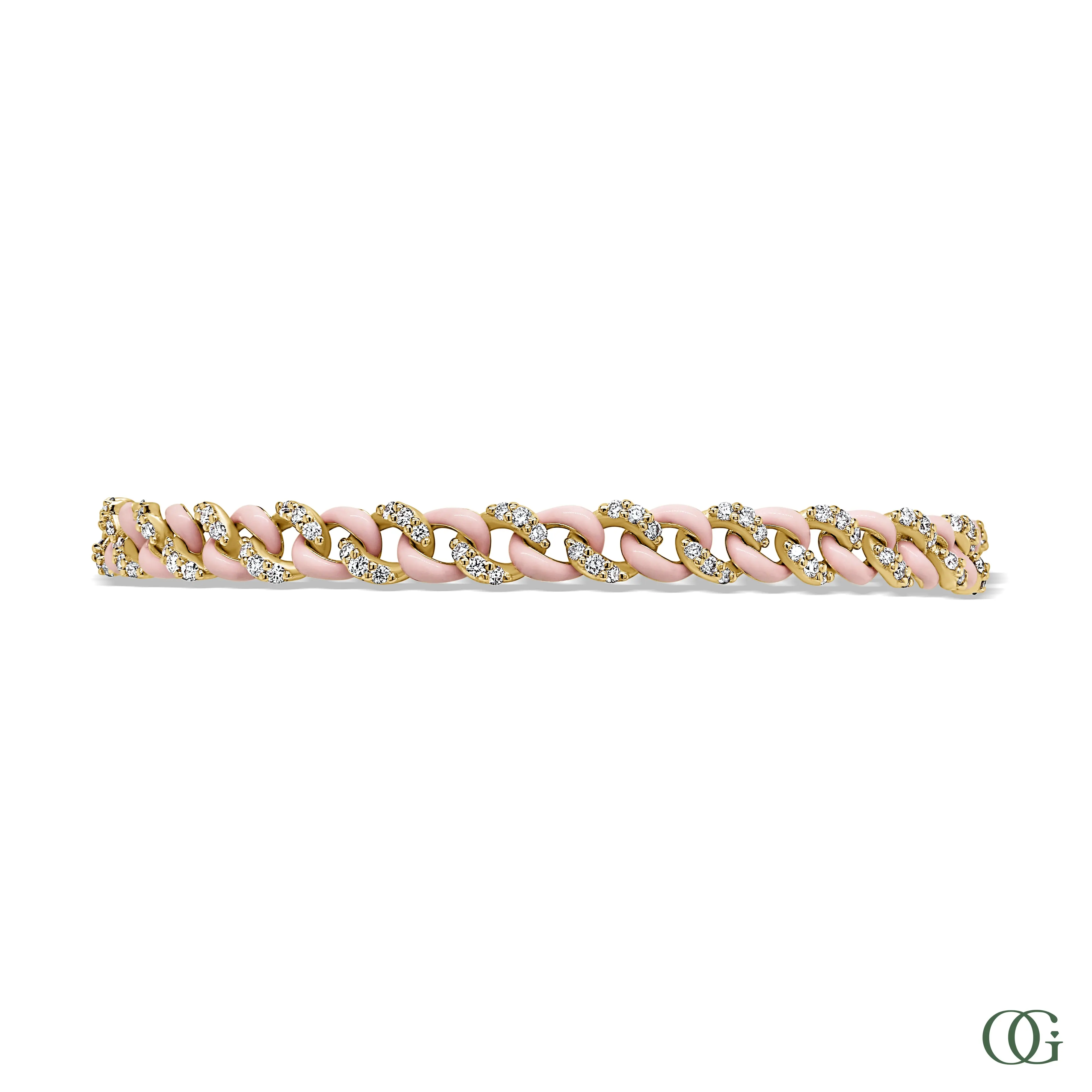 Pink Link Diamond Bracelet 1.20 CTW