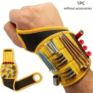 Adjustable Men's Magnetic Wrist Strap Gift, Advanced Tool Belt, Full Suction Tool Wrist Band, Secure Screws, Breathable, Ideal for Dad, Husband, Grandpa