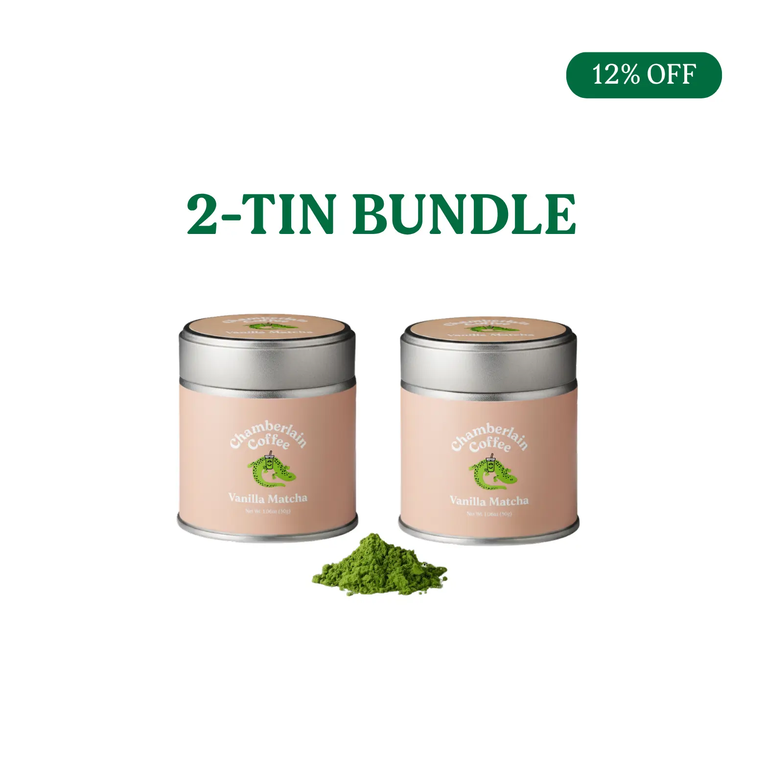 Chamberlain Coffee Ceremonial Grade Matcha (Vanilla) - 2 Pack