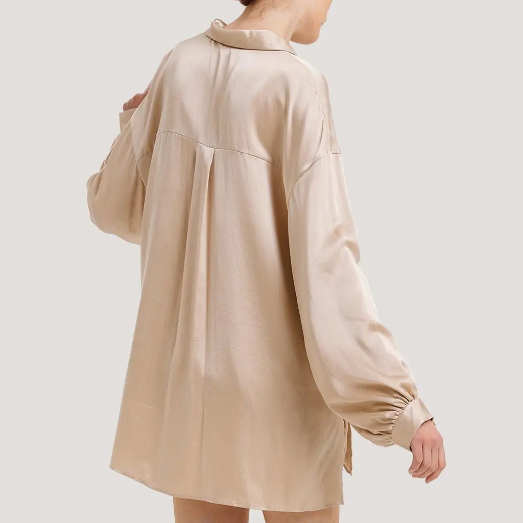 Zoom    raw silk shorts   Relaxed Silk Pajama Top