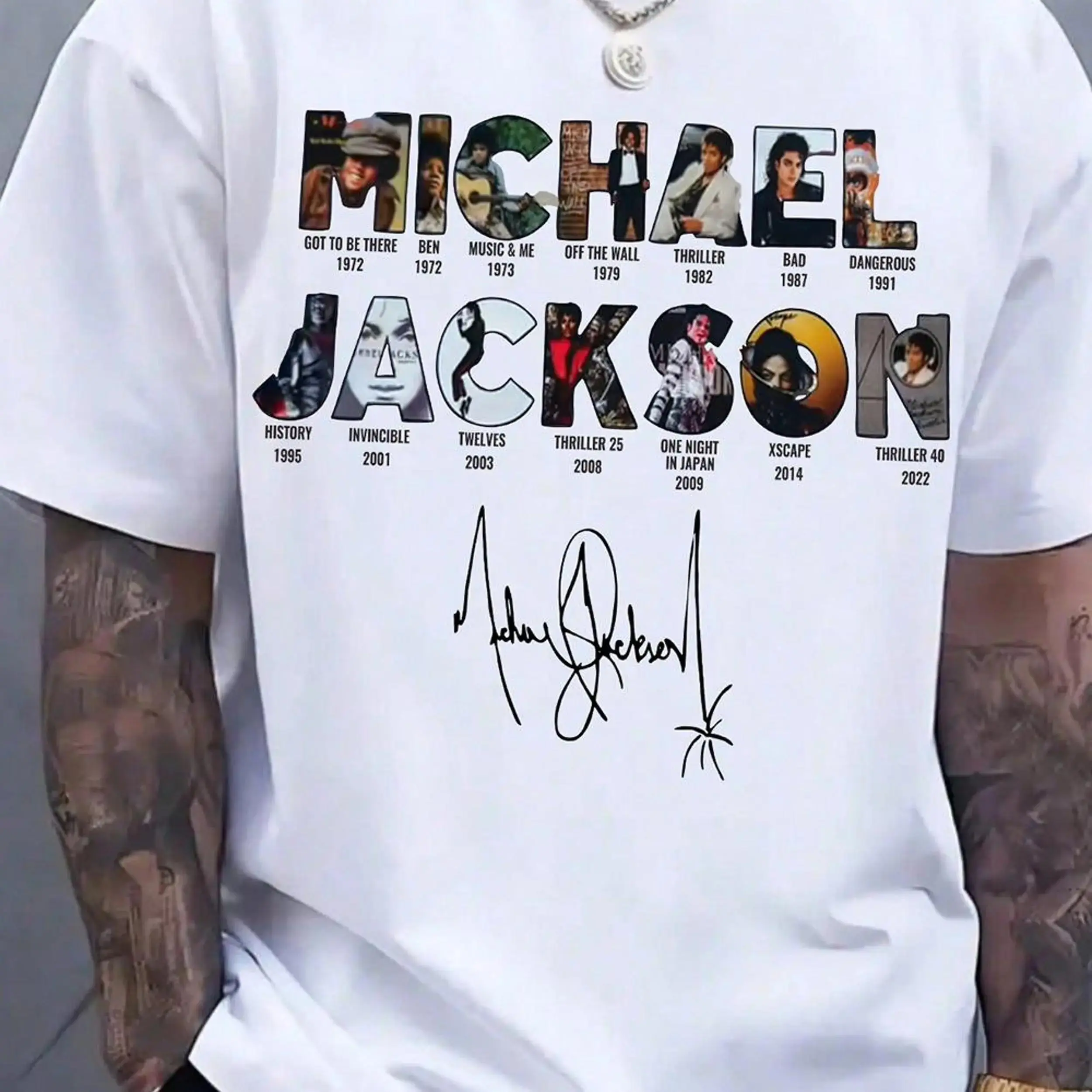 Michael Jackson Retro 90s Graphic Short-Sleeve T-Shirt - Soft Breathable Casual Fabric, King of Pop Unisex Sports Top, Ideal Gift for Youth, Shortsleeve, Fashion