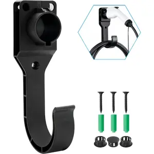 EV Charger Cable Holder SAE J1772 EV Charger Holder Wall Mount Electric Vehicle Charging Holster Dock