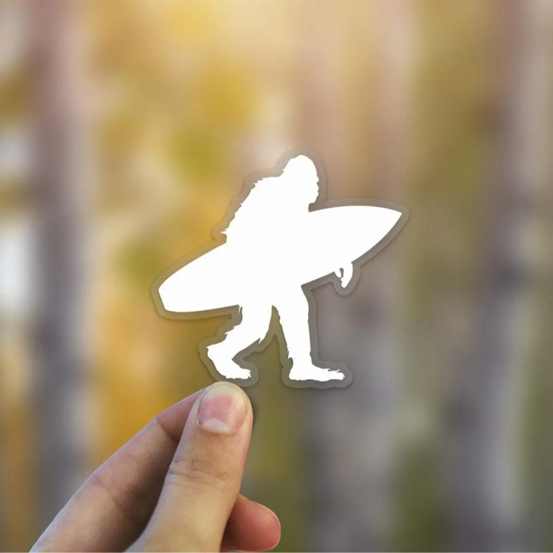 Sasquatch Surfing Sticker