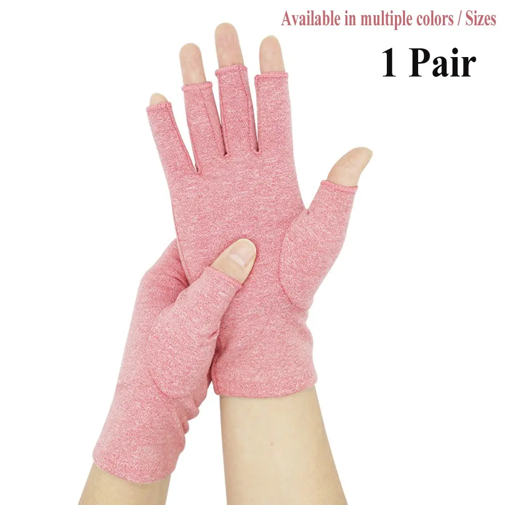 Half Finger Arthritis Gloves, 1 Pair Fitness Outdoor Cycling Gloves for Men and Women, Ideal for Carpal Tunnel, Rheumatism, Tendonitis, Fitness Exercise Accessories, Workout Accessories, Athletic Accessory