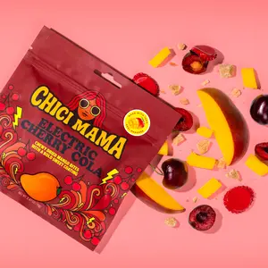 Chici Mama Electric Cherry Cola Dried Mango Snack | Sweet & Spicy Dried Mango | Better-For-You Sweet Treat | Made from 100% Real Mangoes