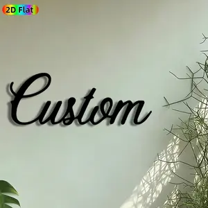 1pc Custom Calligraphy Metal Wall Art, Personalized Script Mural, Artistic Metalwork, Home Bedroom Decor, Intricate Craftsmanship, Perfect for Anniversary, Housewarming, Living Room, Bedroom, Office Decor, Ideal Gift for Custom Design Enthusiasts