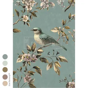 A1 Decoupage Fiber - Blue Song - 1 sheet, 23.4"x33.1"