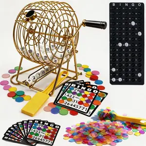 New American style Bingo Game Set, carousel game machine, Bingo Chips,Bingo Wands,manual lottery machine, party entertainment for Halloween,Christmas Event & Party Supplies Halloween&Christmas