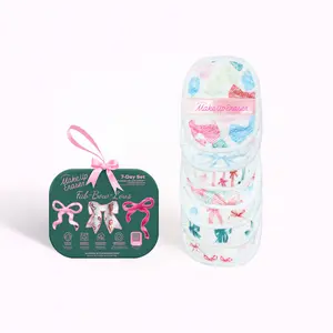 MakeUp Eraser Fab-Bow-Lous 7-Day Set - Erase Makeup with JUST WATER, Reusable & Machine Washable Makeup Remover