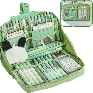 Capybara pencil case with 12 compartments, cute capybara pencil case, large-capacity pencil case, cartoon student pencil bag storage bag, Writing Stationery (excluding pens and decorations)