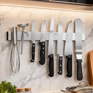 Stainless Steel Magnetic Knife Bar, Multi-Purpose Knife Holder & Strip, Kitchenware, Durable Kitchen Organizing Solution, Ideal for Home Use