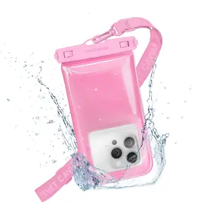 Pink Stardust Glitter Waterproof Floating Phone Pouch Pink Stardust Glitter Waterproof Floating Phone Pouch
