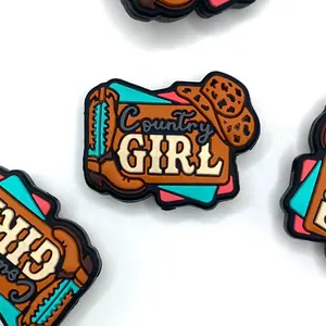 1pc Country Girl Silicone Focal Beads | Cow Girl Western Craft for Beaded Pen | Cowgirls