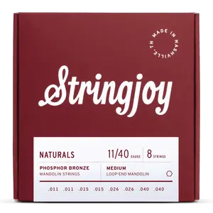 Stringjoy 11-40 Medium Gauge Naturals - Phosphor Bronze Mandolin Strings