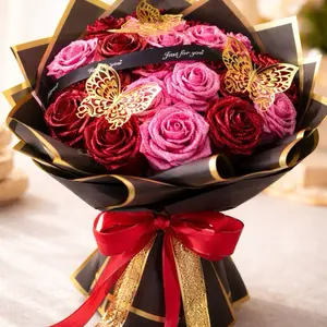 Luxury Glitter Rose Bouquet– Ready to Gift- No assembly needed Luxury Glitter Rose Bouquet– Ready to Gift- No assembly needed
