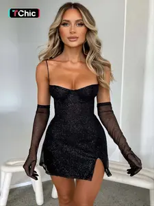 Women's Sequin Backless Mini Dress, Sexy Party Bodycon Gown with Cut Out Design, Elegant Sleeveless Evening Wear