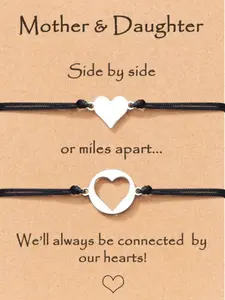 Mother-daughter bracelets, mother-son bracelets, birthday gifts for mothers, heart-shaped bracelets, Christmas jewelry gifts for mothers, bracelet sets.