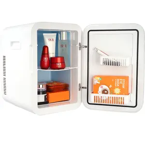 【FathersDayGift】 VEVOR Mini Fridge, 20L Skincare Fridges with Temper Control Touch Screen, Portable Small Beverage Refrigerator for Bedroom Office Car Dorm, AC/DC Cool Warmer for Cosmetic Drink Milk, White