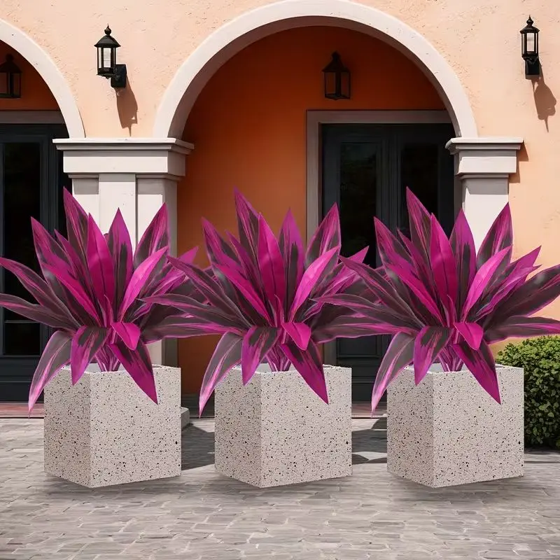 Decorative Artificial Bamboo Dracaena Plants (2pcs), Each 15 Leaves, Home Decor Supplies for Nordic-Style Accents, Weddings