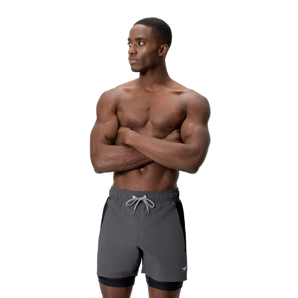 Men's Speedo 5.5" Performance Volley Compression Liner Swim Trunks