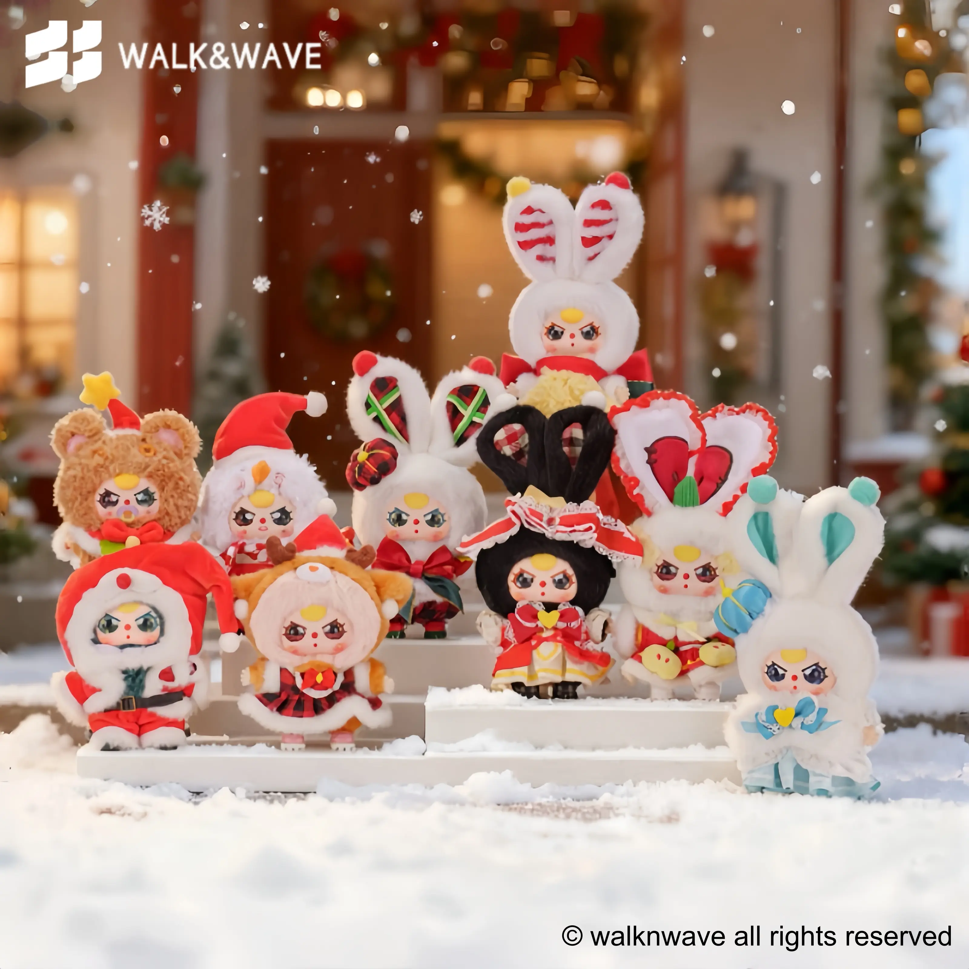 Baby Three Merry Christmas Series Stuffed toy Blind Box–Adorable Holiday Collectible Plush Toys, Cute Soft Dolls , Surprise Gift Decoration Ornaments