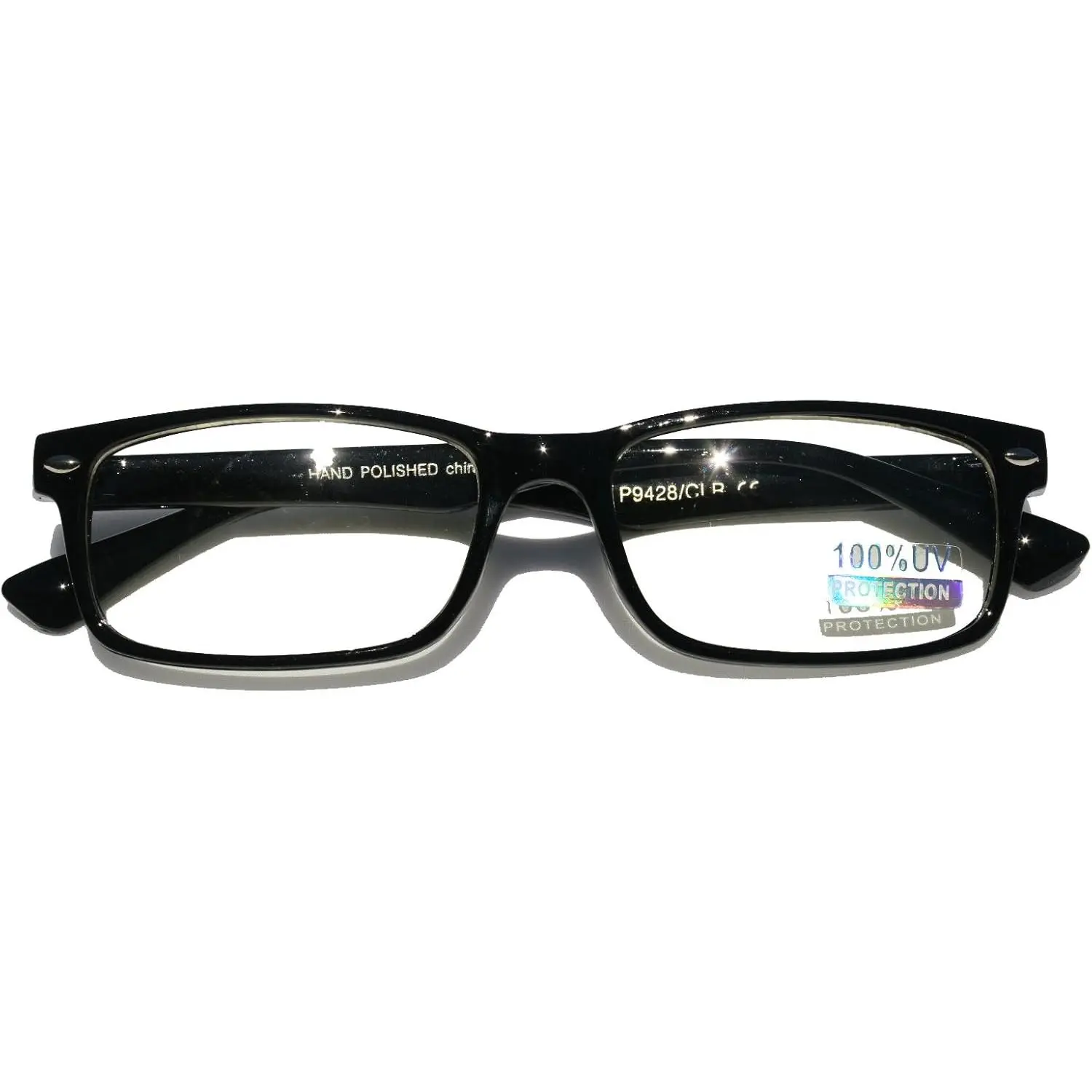 Casual Fashion Horned Rim Rectangular Frame Clear Lens Eye Glasses