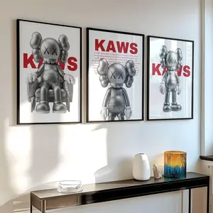 Hypebeast Toys Poster, Figure Wall Art, Decor, Gift for Boyfriend, 3 Piece Set, Kaws Poster Unframed
