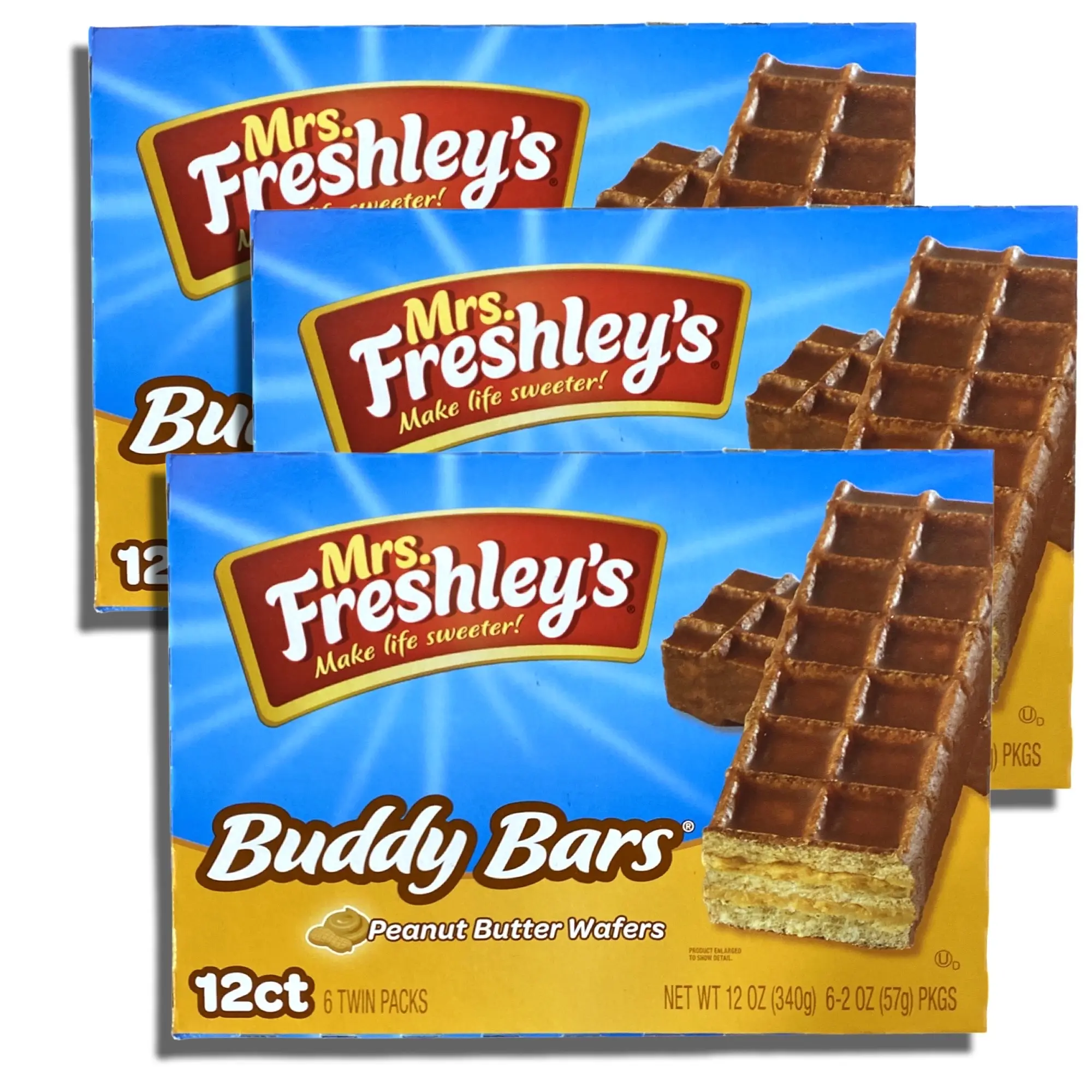 Mrs. Freshley's Mrs. Freshley's Buddy Bars Peanut Butter Chocolate Wafers | 36 Total Buddy Bars Mrs. Freshley's Mrs. Freshley's Buddy Bars Peanut Butter Chocolate Wafers | 36 Total Buddy Bars