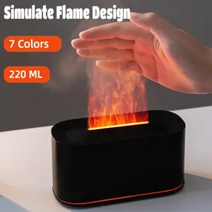 LED Flame Diffuser, USB-Powered Aroma Diffuser with Night Light, Seasonal Use - Ultra Quiet Essential Oil Air Humidifier (Oil-Free), Perfect for Various Home Bedrooms and Offices, Aroma Diffuser