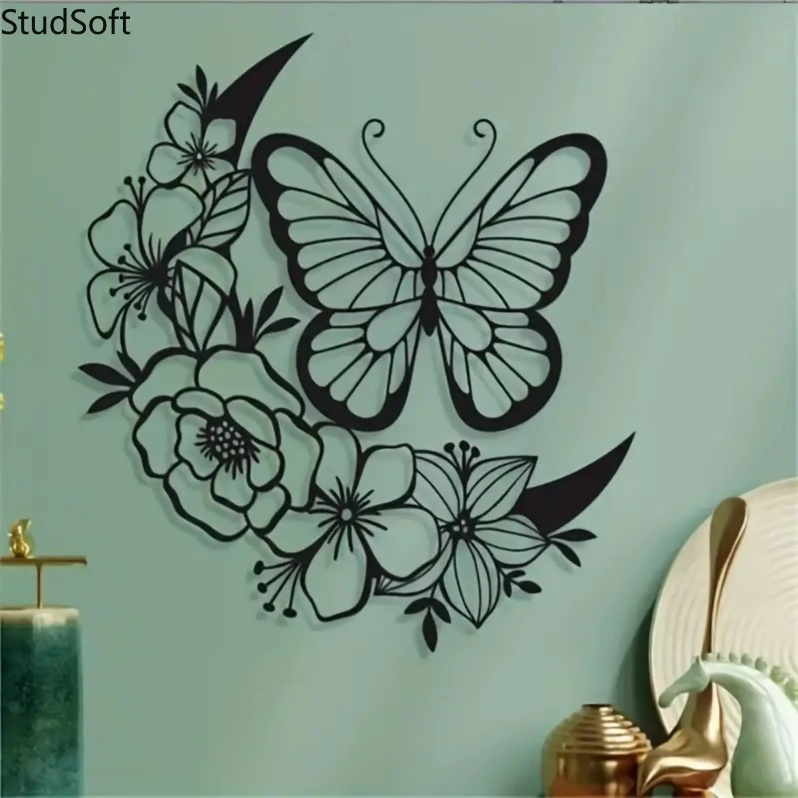 Metal Butterfly Wall Decor — Bedroom Wall Art & Crafts | Simple, Elegant Iron Wall Hanging,back to school,back to school haul