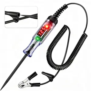 summervibes, Automotive Test Light with 3-48V LED Digital Voltage Display, Auto Circuit Tester with Voltmeter & Dual Color Polarity Indicate, Electric Test Pen w/Stainless Probe for Car/Truck/SUV Checker