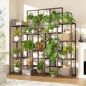 Stand Indoor Tall  Stand Outdoor Large   Shelf with 18-22 Pots for Patio, Living Room, Garden, Balcony, 55.9" Wx63.1 Hx11.78 D