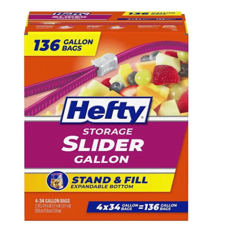 Hefty Slider Storage Bags, Gallon, 136 ct