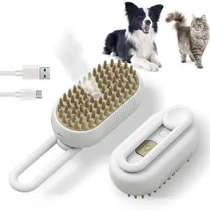 No-rinse pet cleaning brush, steam fluff removal massage comb, pet automatic hair removal spray and anti-static massage comb for dog and cat grooming