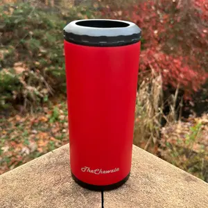BAPPLE RED! TheChewzie Brew & Chew Koozie Americana Collection. Chill Your Brew and Stash Your Chew/Zyn & Other Discreet Items in the Patented, Hidden, Secret Stash Container. mug, coffee, beer, tumbler