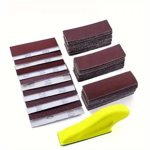 Micro grinding machine kit, suitable for small projects, with a fine handle grinding tool equipped with sandpaper, suitable for DIY products, wood, polishing in narrow spaces, self-adhesive backing polishing pad, grinding blocks, Hardware