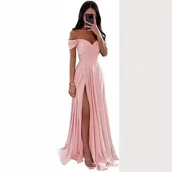 blush pink wedding guest dresses Sheath Blush Pink Cheap Wedding Guest dress mermaid Bridesmaid Dress –  MyChicDress