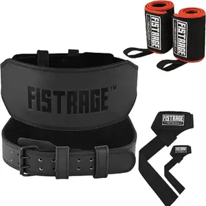 Fistrage Weight Lifting Belt for Men Gym Training Powerlifting Belt with Wrist Wraps and Ankle Straps Adjustable Heavy-Duty Fitness Gear
